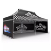 Tenda pop-up de alta qualidade com dossel 10x20, abrigo instantâneo resistente personalizável com paredes laterais duráveis, gráficos de impressão digital