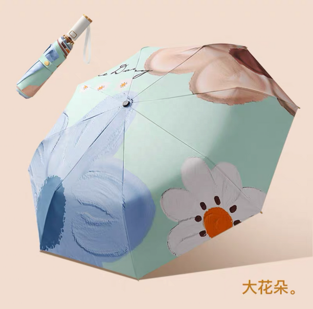 Guarda-chuva dobrável portátil para viagem, totalmente automático, anti-uv, à prova d'água, pequeno, dobrável, mini 5, guarda-sol dobrável