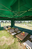 Tenda para feiras comerciais de 10 * 15 pés com impressão de logotipo personalizado, dossel de gazebo de marca hexagonal para eventos de negócios com pano