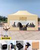 Tenda dobrável personalizada da China com dossel dobrável e tendas de exposição à prova d'água de alumínio na parte superior e nas paredes laterais