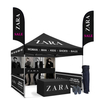 Tenda de dossel de aço personalizada 10X15 pés Tenda de publicidade pop-up para exibição de feiras comerciais ao ar livre e cobertura de eventos