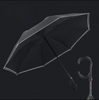 Novo guarda-chuva de carro inverso com logotipo personalizado, camada dupla de dentro para fora, alça em forma de c, design invertido, dobrável, guarda-chuva de chuva reverso