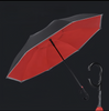 Novo guarda-chuva de carro inverso com logotipo personalizado, camada dupla de dentro para fora, alça em forma de c, design invertido, dobrável, guarda-chuva de chuva reverso