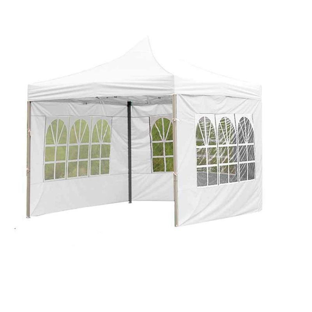 Tenda de publicidade com estrutura de aço de alta qualidade, 10 * 10 pés, camada única, parede lateral, cobertura oxford, com promoções de janela