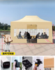 Tenda dobrável personalizada da China com dossel dobrável e tendas de exposição à prova d'água de alumínio na parte superior e nas paredes laterais