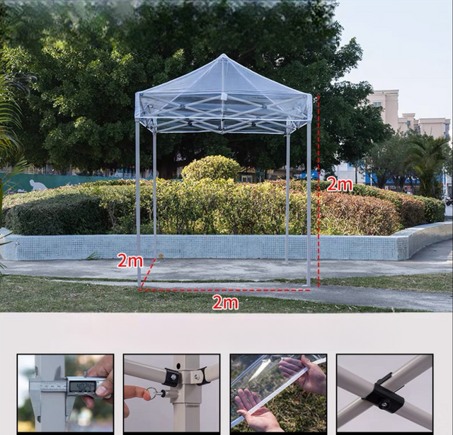 Venda quente de alta qualidade pérgula dossel tenda pop-up quadro hexagonal resistente dossel de alumínio à prova dwaterproof água tendas de exposição