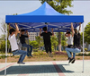 Tenda pop-up dobrável de aço portátil, eventos de impressão de logotipo personalizável à prova d'água com parede lateral da janela