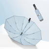 Guarda-chuva preto pequeno de bolso leve uv personalizado de alta qualidade com 3 dobras para dias chuvosos com eixo telescópico