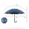 Guarda-chuva de golfe com base à prova de vento para guarda-chuva, revestimento UV, alça de Eva aberta, impressão personalizada, publicidade, dossel duplo, guarda-chuvas de chuva 