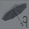 Novo guarda-chuva de carro inverso com logotipo personalizado, camada dupla de dentro para fora, alça em forma de c, design invertido, dobrável, guarda-chuva de chuva reverso