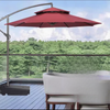 Pólo lateral piscina dobrável pátio tecido impermeável personalizado guarda-sol ao ar livre cantilever jardim guarda-sol guarda-sol praia sol