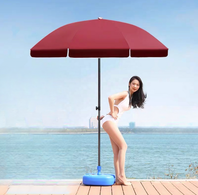 Personalizado à prova de vento e à prova d'água para acampamento na praia, uso promocional ao ar livre, controle manual, guarda-chuva de luxo