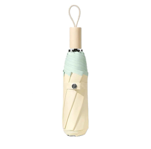 guarda-chuva Guarda-chuva UV design elegante seguidor guarda-sol com alça de madeira