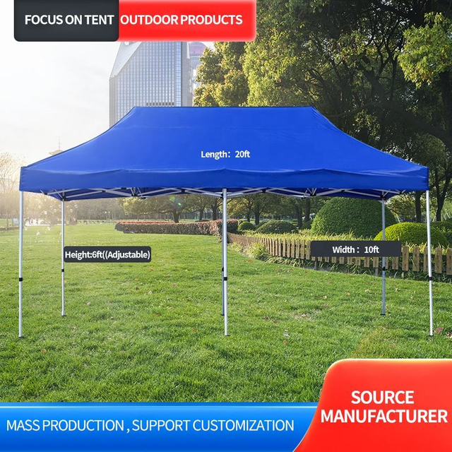Tenda fácil de 10x20 pés, dossel dobrável à prova d'água com estrutura de aço com logotipo personalizado, fácil instalação para uso externo