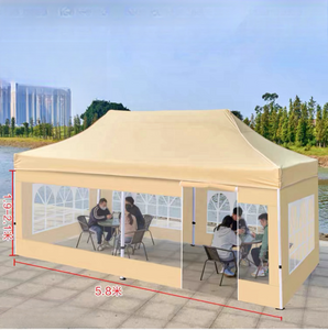 Tenda dobrável personalizada da China com dossel dobrável e tendas de exposição à prova d'água de alumínio na parte superior e nas paredes laterais