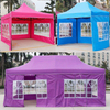 Tenda de publicidade com estrutura de aço de alta qualidade, 10 * 10 pés, camada única, parede lateral, cobertura oxford, com promoções de janela