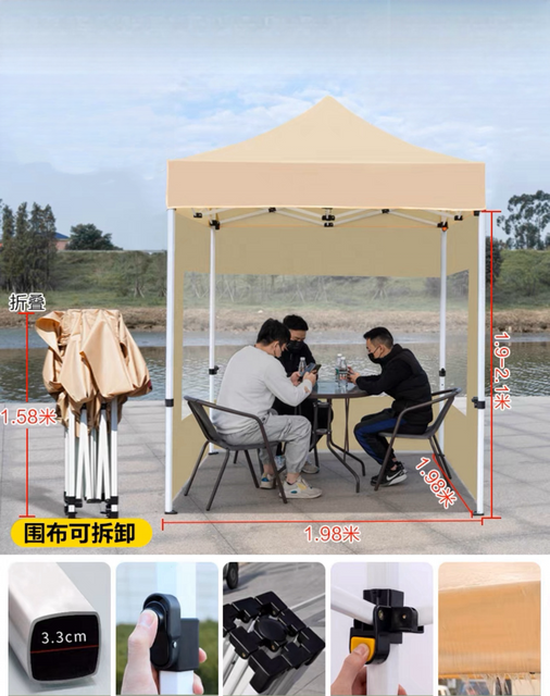 Tenda de publicidade ao ar livre quatro cantos dobrável toldo telescópico quatro pés tenda estacionamento alumínio tendas de exposição à prova dwaterproof água