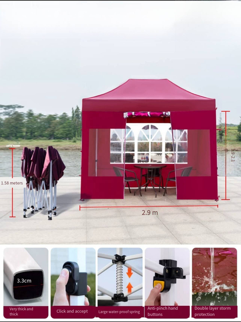 Série de alta qualidade com estrutura de diamante hexagonal, barraca externa para feiras de proteção solar para eventos ao ar livre e promoções em grande escala