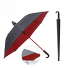 Logotipo personalizado à prova de vento de marca promocional colorido barato Pongee guarda-chuvas de golfe grandes retos automáticos parapluie para exterior