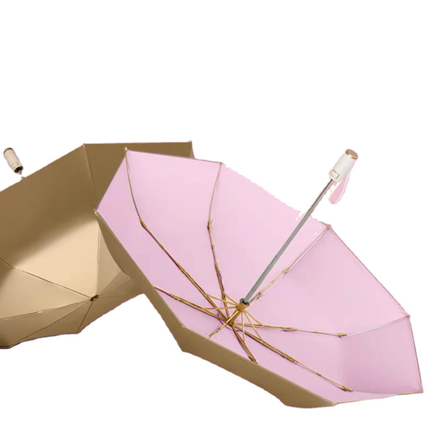 Luxin guarda-chuva de viagem de fábrica, luz compacta, portátil, bolso de mão, dobrável, tamanho móvel, alça plana, guarda-sol