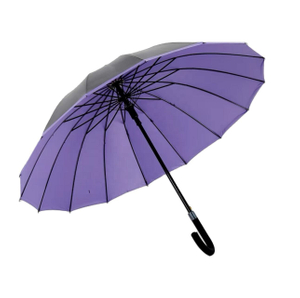 Guarda-chuva de golfe de 2 camadas com impressão digital de luxo, fibra de vidro à prova de vento, fabricação na China no atacado