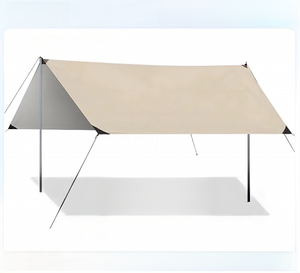 Lona de acampamento resistente a UV com postes Dossel de acampamento Lona de barraca de sobrevivência à prova d'água e ultraleve