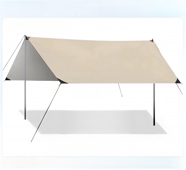 Lona de acampamento resistente a UV com postes Dossel de acampamento Lona de barraca de sobrevivência à prova d'água e ultraleve