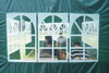 Tenda para feiras comerciais de 10 * 15 pés com impressão de logotipo personalizado, dossel de gazebo de marca hexagonal para eventos de negócios com pano