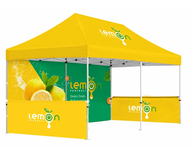 Dossel de exposição comercial que anuncia barracas ao ar livre Feiras comerciais Dossel de exposição comercial que anuncia barracas ao ar livre