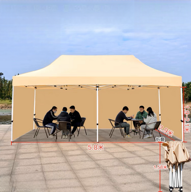 Tenda pop-up impressa personalizada para eventos, estrutura de alumínio, parede lateral de tecido e cobertura de poliéster, barracas de exposição à prova d'água de alumínio