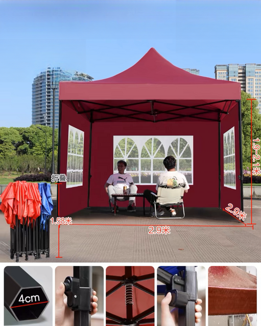 Venda quente de alta qualidade comercial personalizado de camada dupla à prova d'água com paredes para tendas de exposição à prova d'água de alumínio