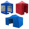 Tenda pop-up dobrável de aço portátil, eventos de impressão de logotipo personalizável à prova d'água com parede lateral da janela
